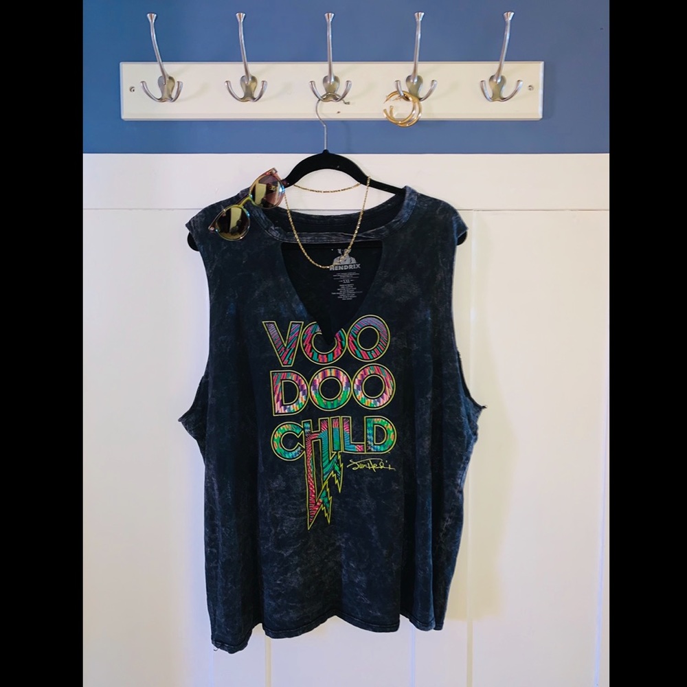 Jimi Hendrix acid wash band tank